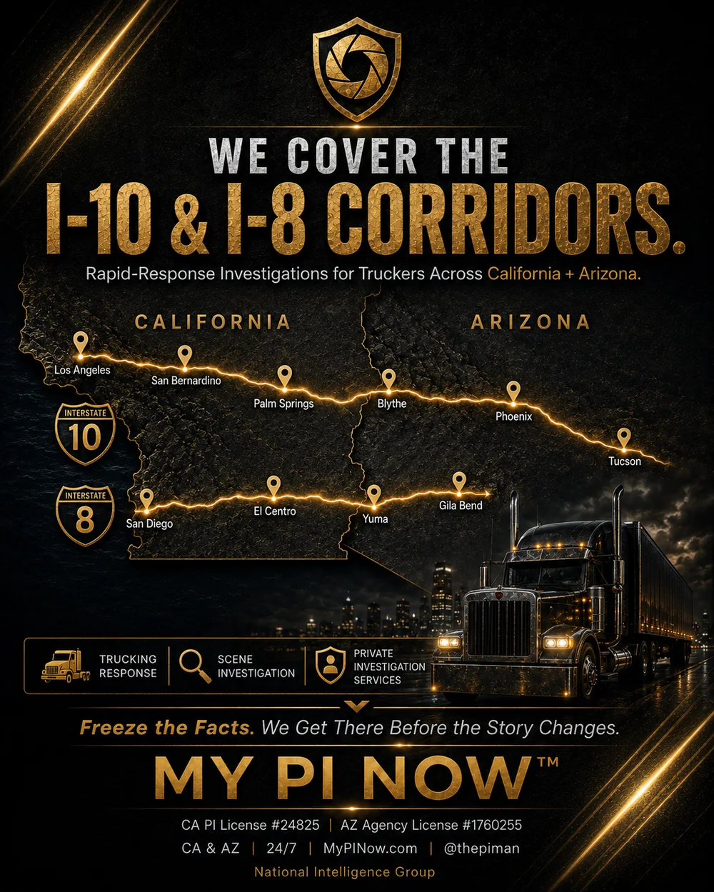 I-10 and I-8 corridor response graphic